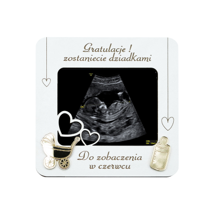 Piękna Ramka na zdjęcie USG zostaniesz babcią ciocią zostaniecie dziadkami
